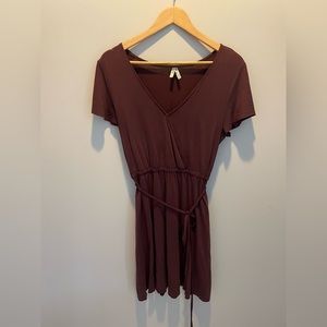 Maroon wrap dress